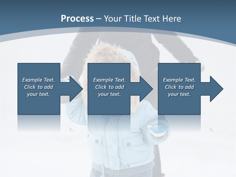 A Woman And A Child Playing In The Snow PowerPoint Template