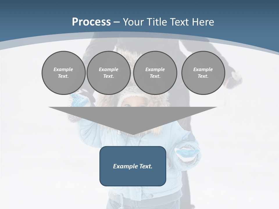 A Woman And A Child Playing In The Snow PowerPoint Template