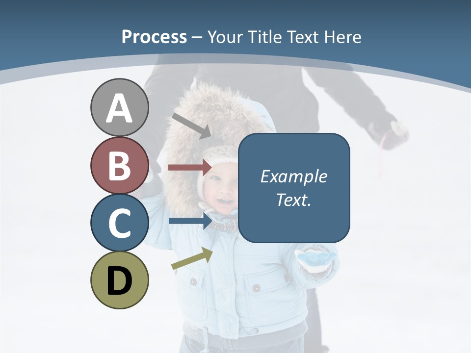 A Woman And A Child Playing In The Snow PowerPoint Template