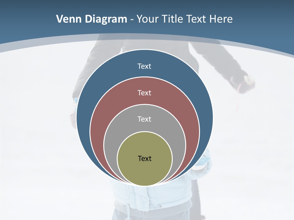 A Woman And A Child Playing In The Snow PowerPoint Template