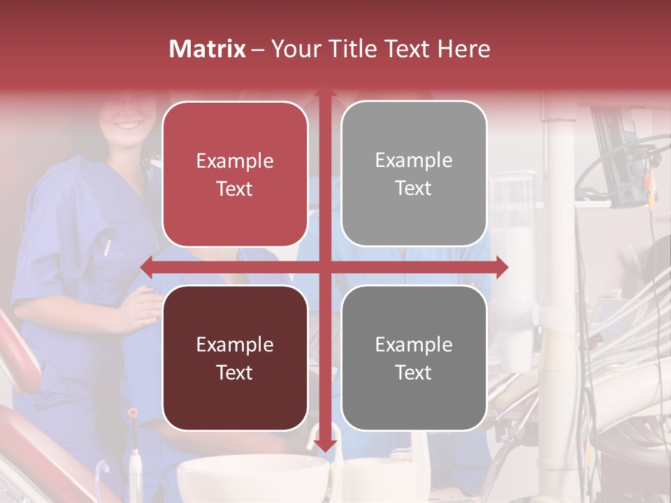 A Group Of Women In Scrubs Standing Next To Each Other PowerPoint Template