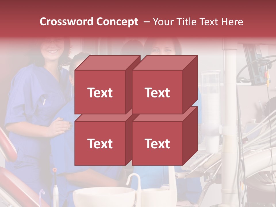 A Group Of Women In Scrubs Standing Next To Each Other PowerPoint Template