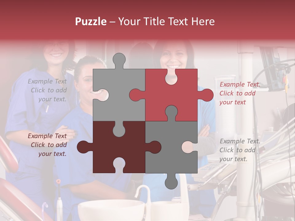 A Group Of Women In Scrubs Standing Next To Each Other PowerPoint Template
