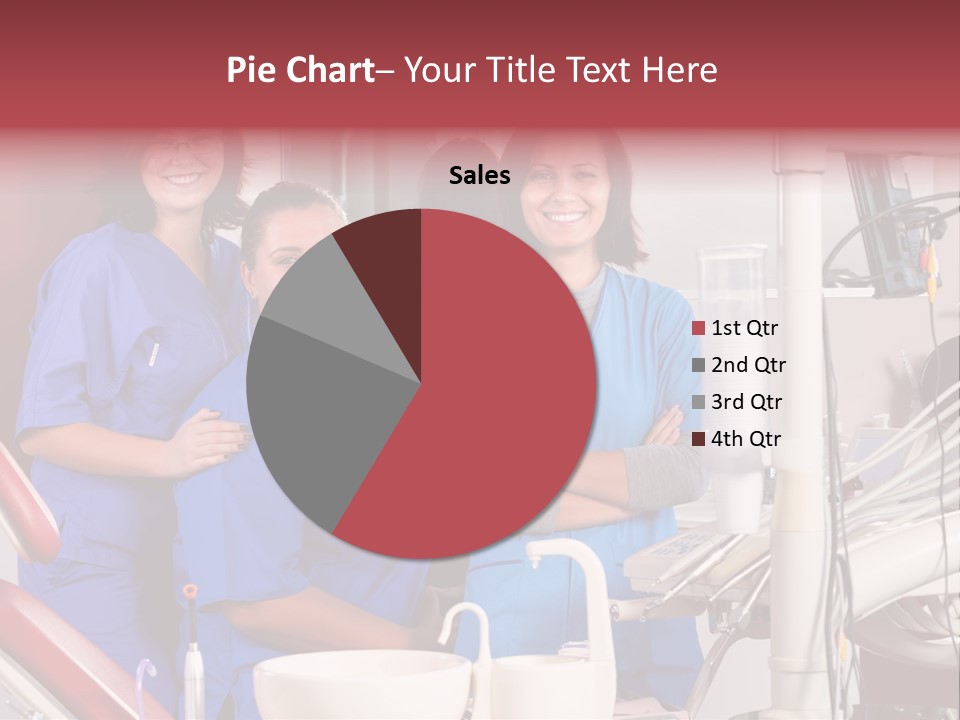 A Group Of Women In Scrubs Standing Next To Each Other PowerPoint Template
