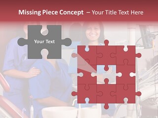 A Group Of Women In Scrubs Standing Next To Each Other PowerPoint Template