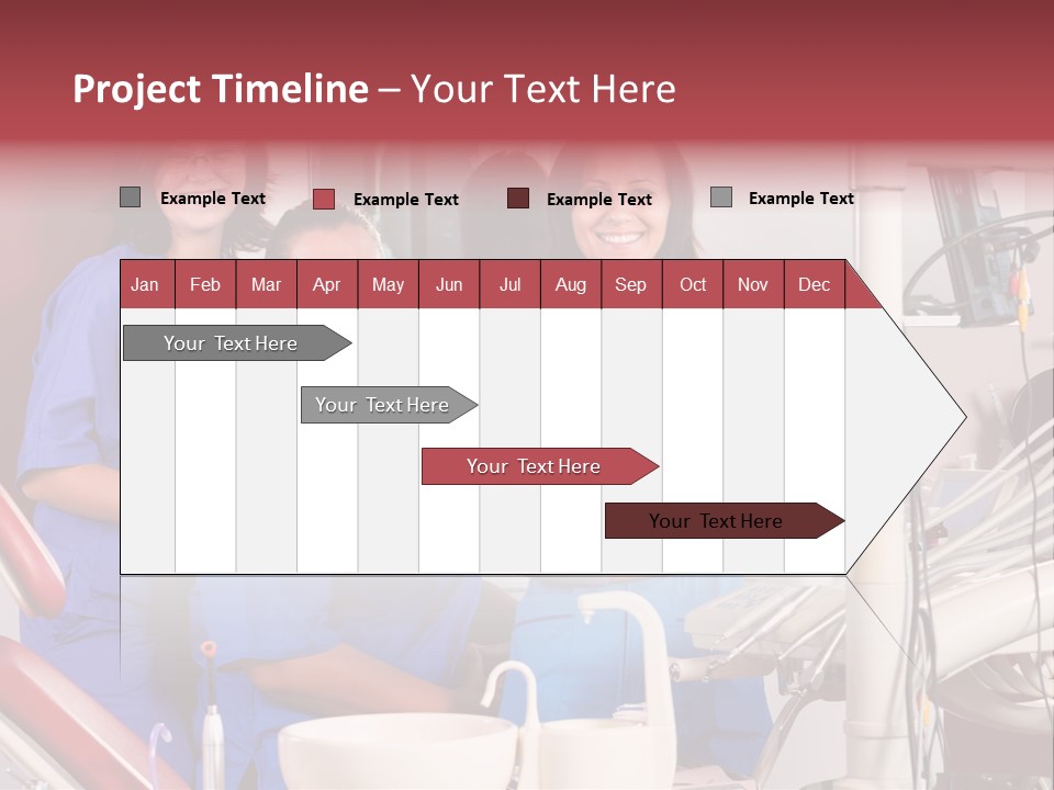 A Group Of Women In Scrubs Standing Next To Each Other PowerPoint Template