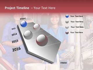 A Group Of Women In Scrubs Standing Next To Each Other PowerPoint Template