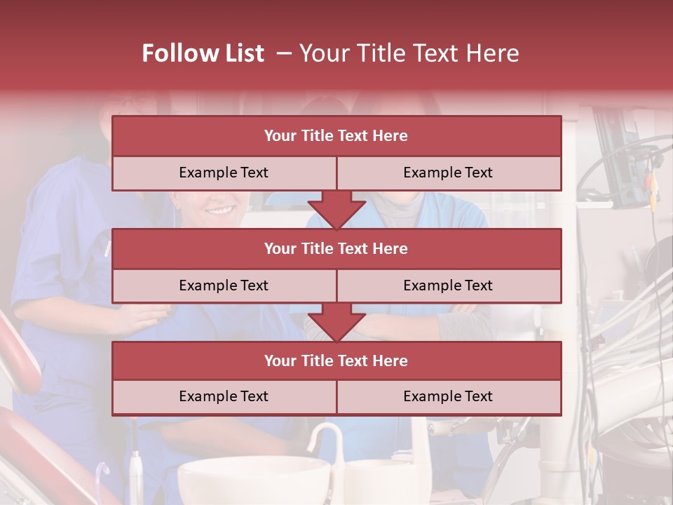 A Group Of Women In Scrubs Standing Next To Each Other PowerPoint Template