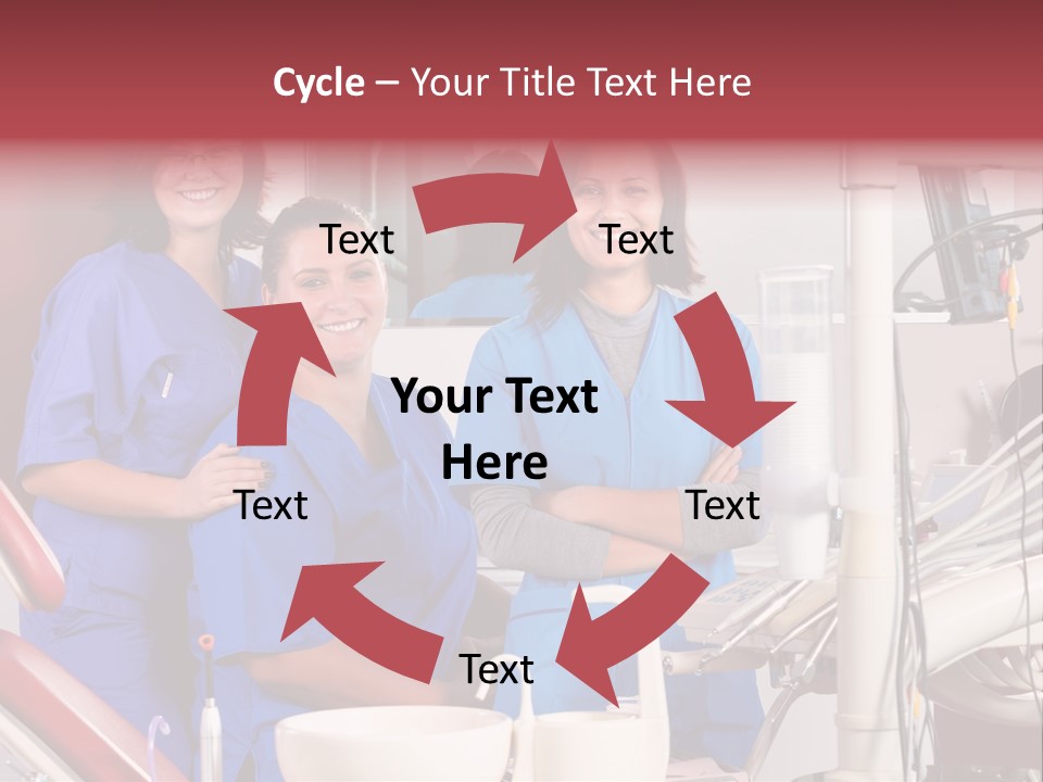 A Group Of Women In Scrubs Standing Next To Each Other PowerPoint Template