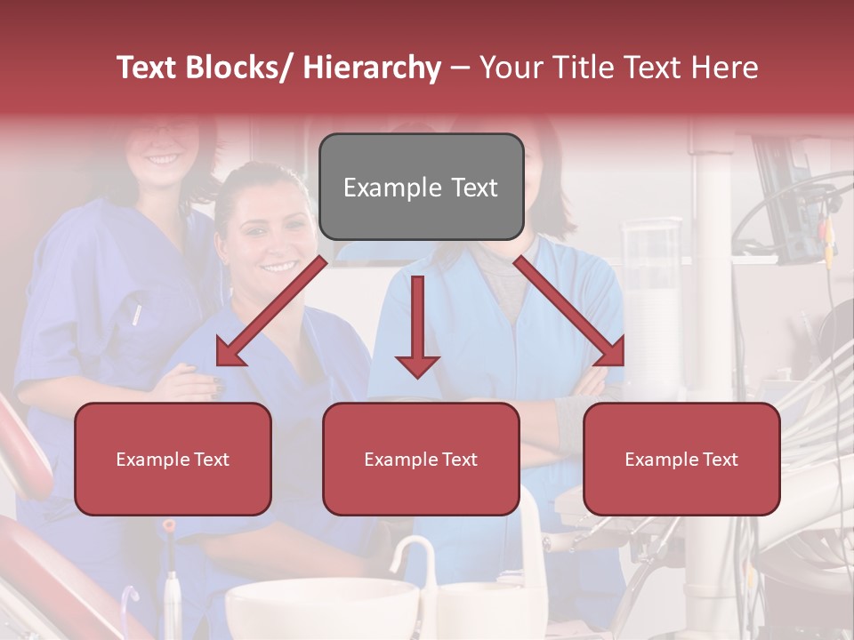 A Group Of Women In Scrubs Standing Next To Each Other PowerPoint Template