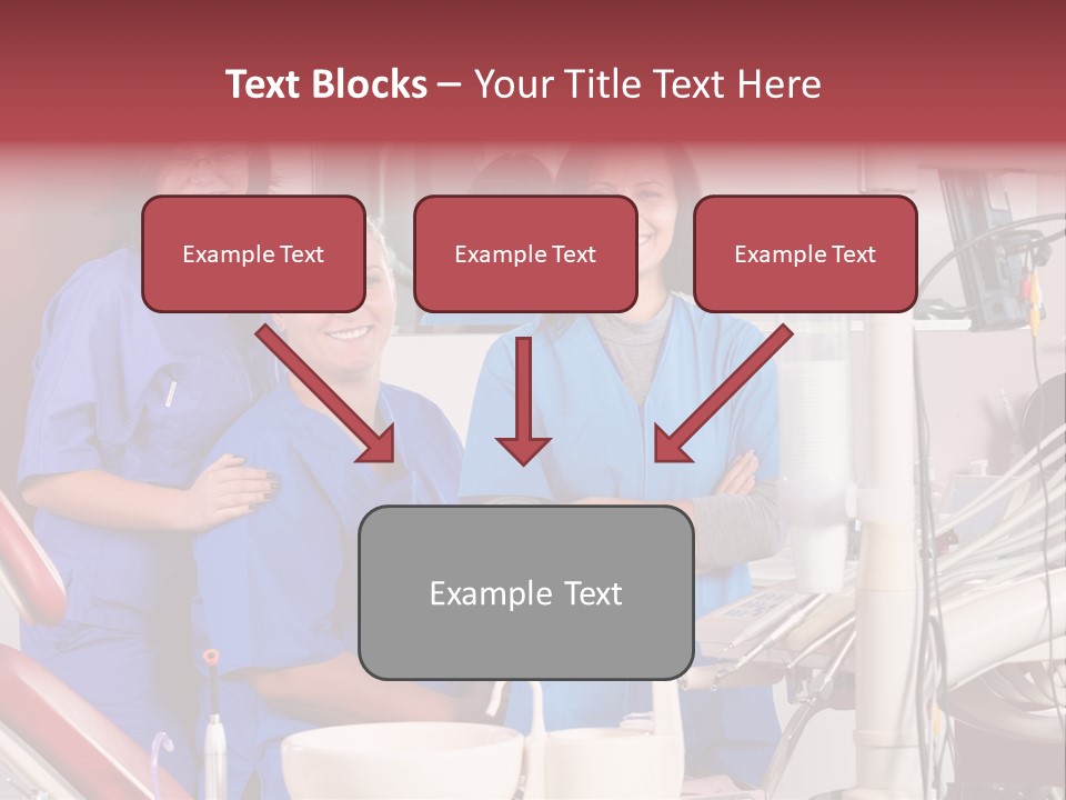 A Group Of Women In Scrubs Standing Next To Each Other PowerPoint Template
