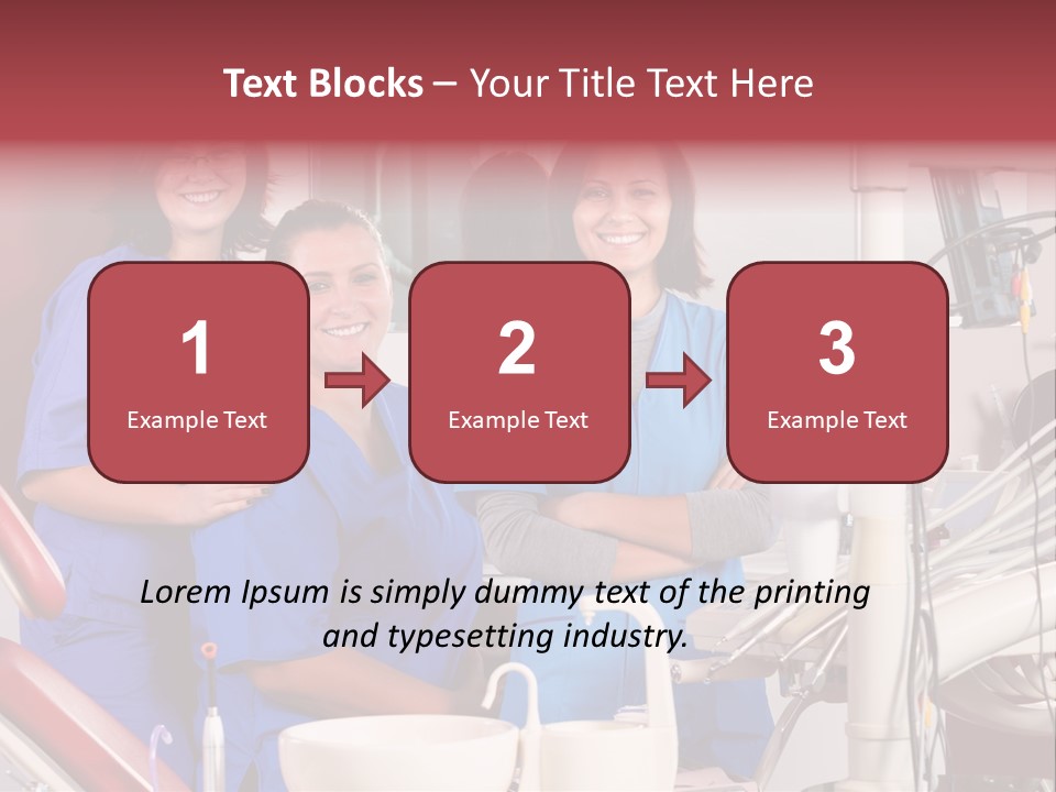 A Group Of Women In Scrubs Standing Next To Each Other PowerPoint Template