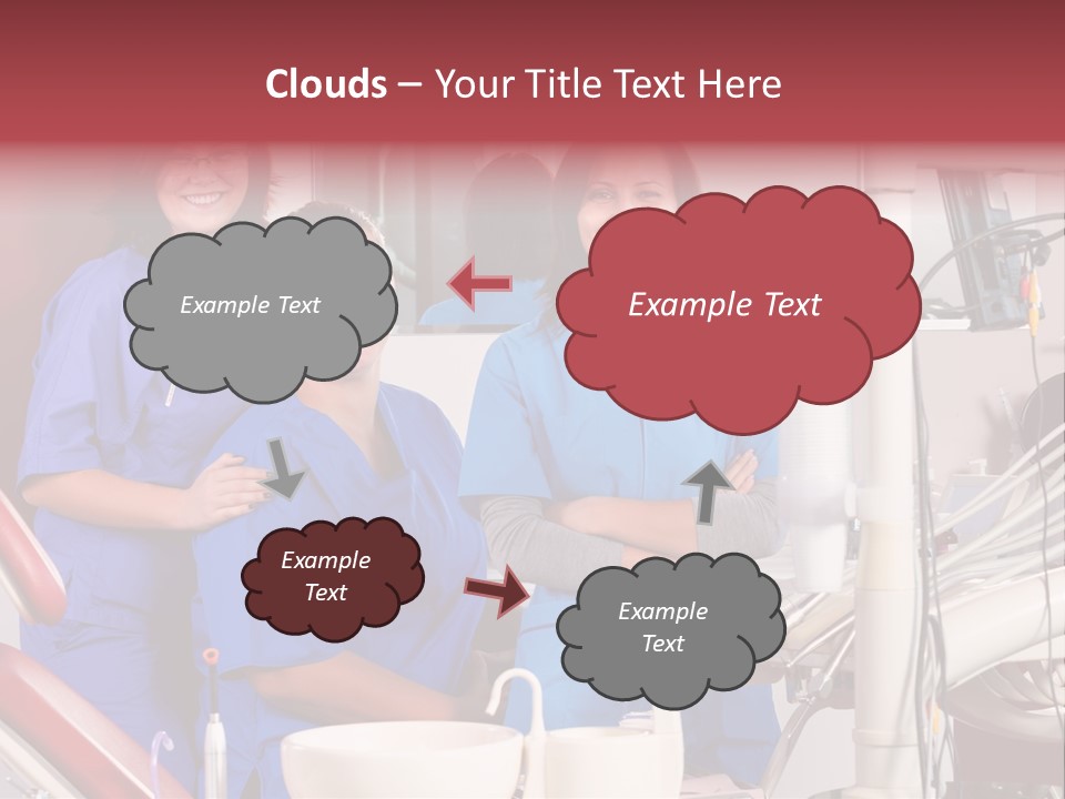 A Group Of Women In Scrubs Standing Next To Each Other PowerPoint Template