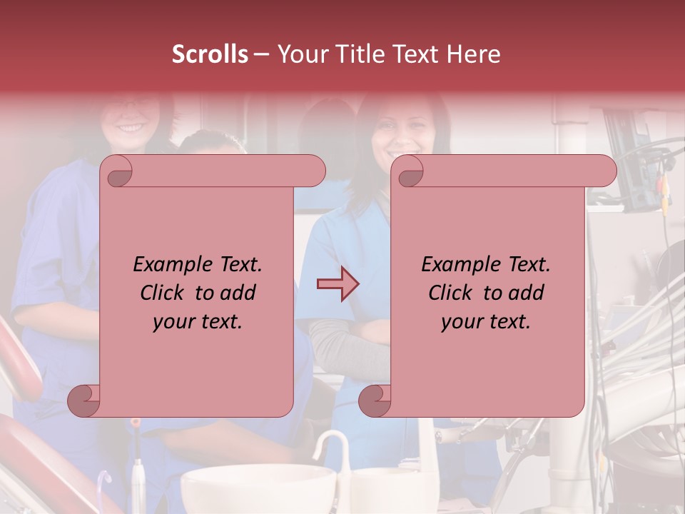 A Group Of Women In Scrubs Standing Next To Each Other PowerPoint Template