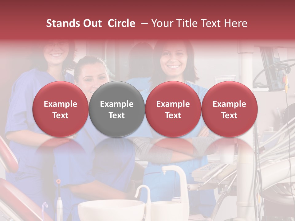 A Group Of Women In Scrubs Standing Next To Each Other PowerPoint Template