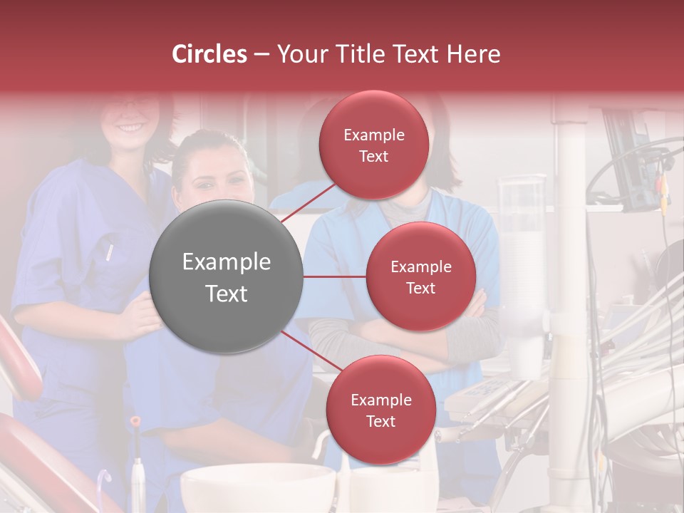 A Group Of Women In Scrubs Standing Next To Each Other PowerPoint Template