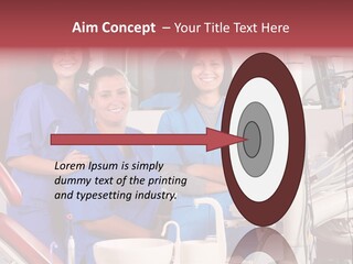 A Group Of Women In Scrubs Standing Next To Each Other PowerPoint Template