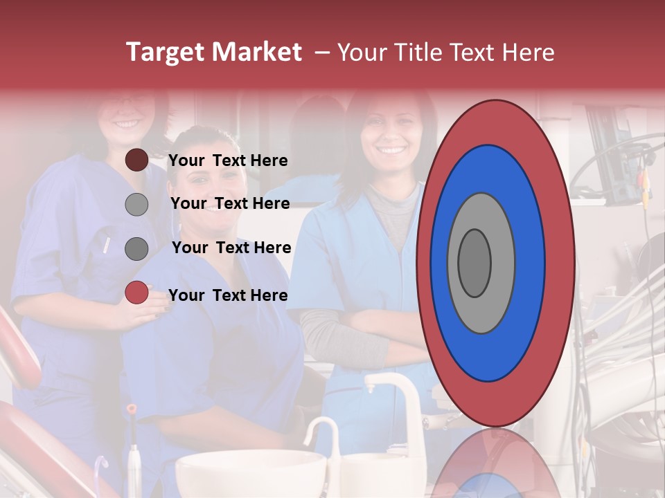 A Group Of Women In Scrubs Standing Next To Each Other PowerPoint Template