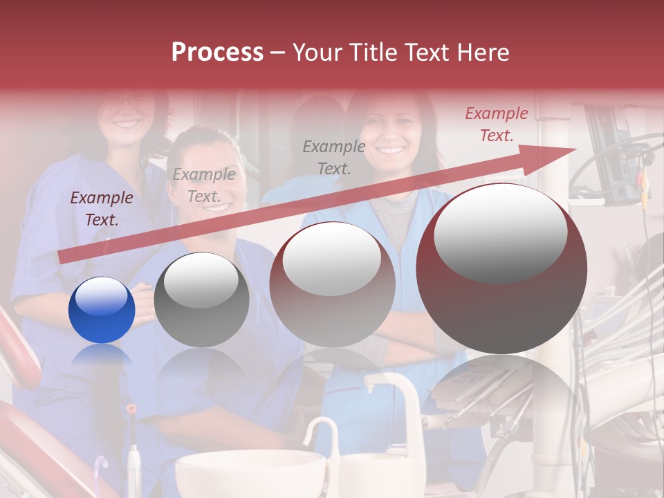 A Group Of Women In Scrubs Standing Next To Each Other PowerPoint Template