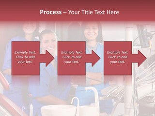 A Group Of Women In Scrubs Standing Next To Each Other PowerPoint Template
