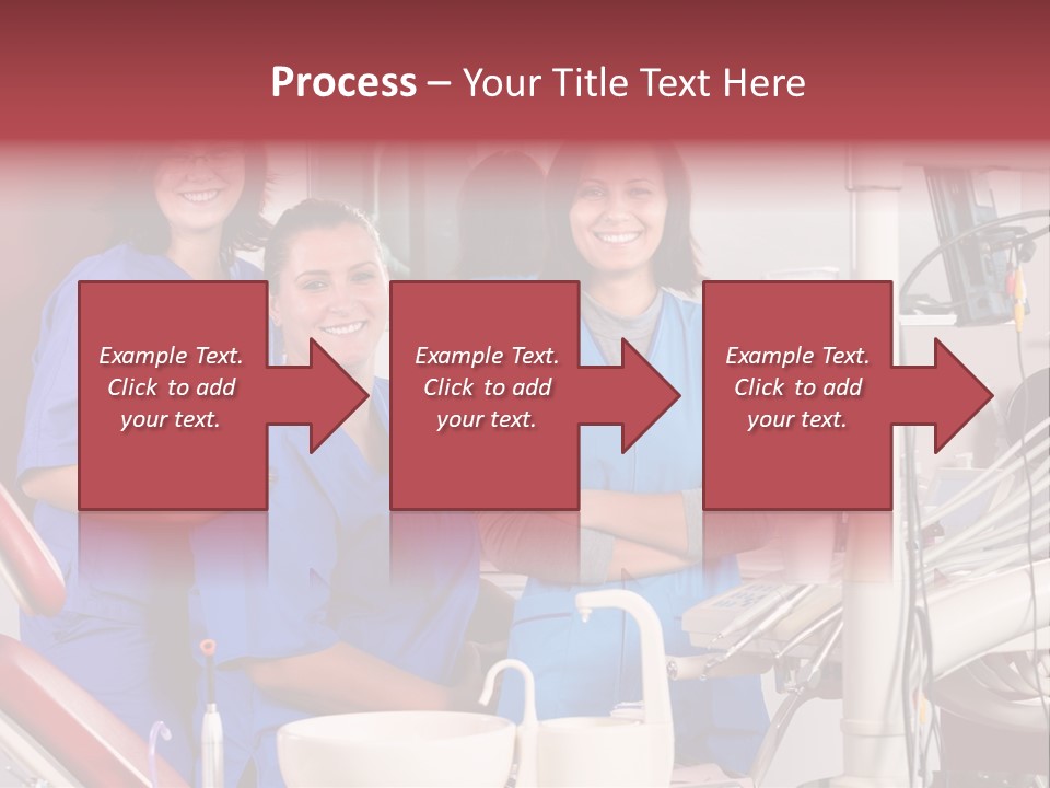 A Group Of Women In Scrubs Standing Next To Each Other PowerPoint Template
