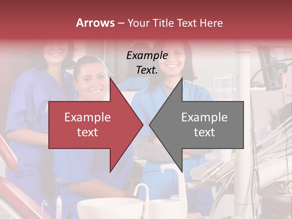 A Group Of Women In Scrubs Standing Next To Each Other PowerPoint Template