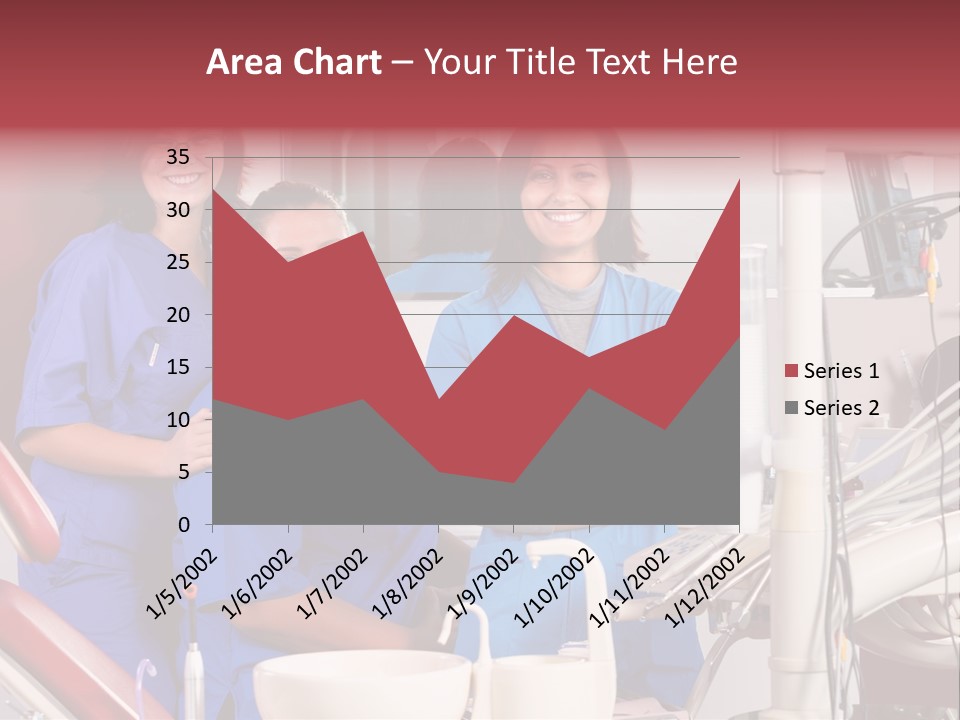 A Group Of Women In Scrubs Standing Next To Each Other PowerPoint Template