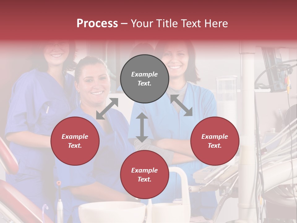 A Group Of Women In Scrubs Standing Next To Each Other PowerPoint Template