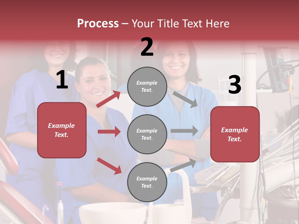 A Group Of Women In Scrubs Standing Next To Each Other PowerPoint Template