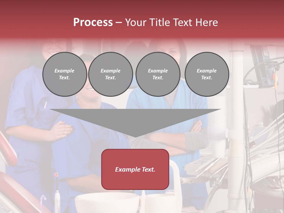 A Group Of Women In Scrubs Standing Next To Each Other PowerPoint Template