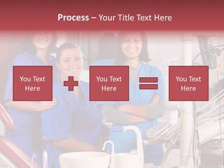 A Group Of Women In Scrubs Standing Next To Each Other PowerPoint Template