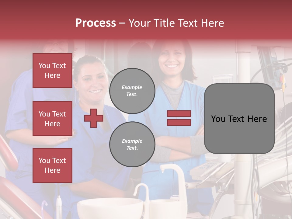 A Group Of Women In Scrubs Standing Next To Each Other PowerPoint Template