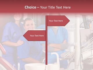A Group Of Women In Scrubs Standing Next To Each Other PowerPoint Template