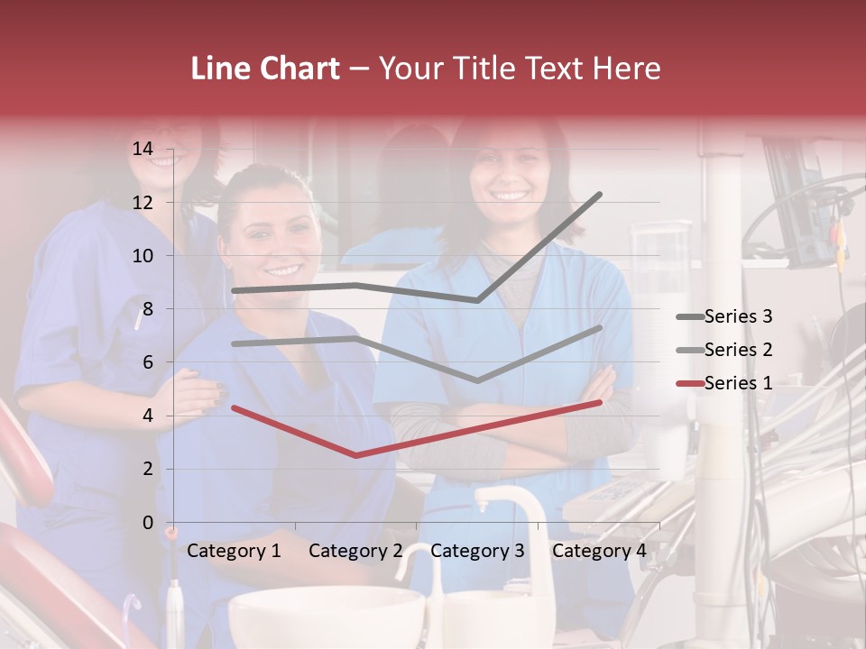 A Group Of Women In Scrubs Standing Next To Each Other PowerPoint Template
