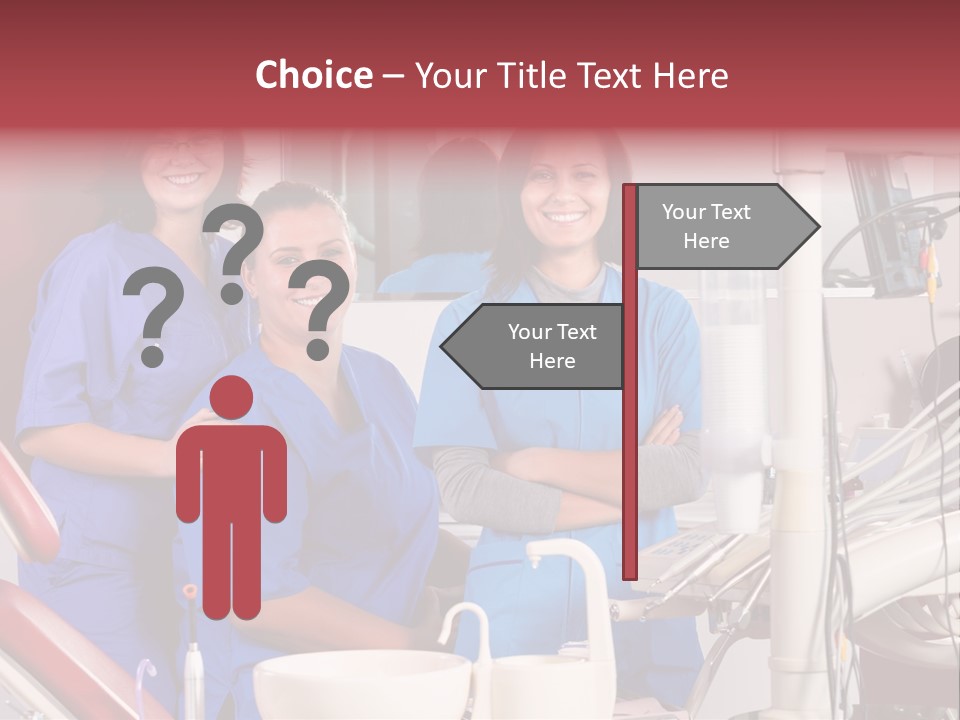 A Group Of Women In Scrubs Standing Next To Each Other PowerPoint Template