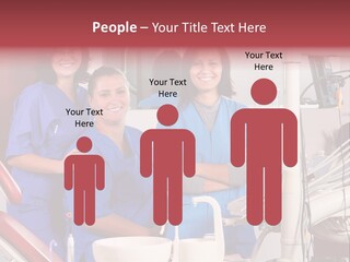 A Group Of Women In Scrubs Standing Next To Each Other PowerPoint Template