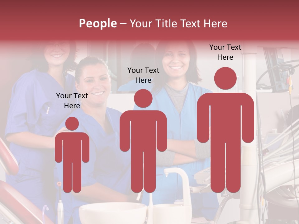 A Group Of Women In Scrubs Standing Next To Each Other PowerPoint Template