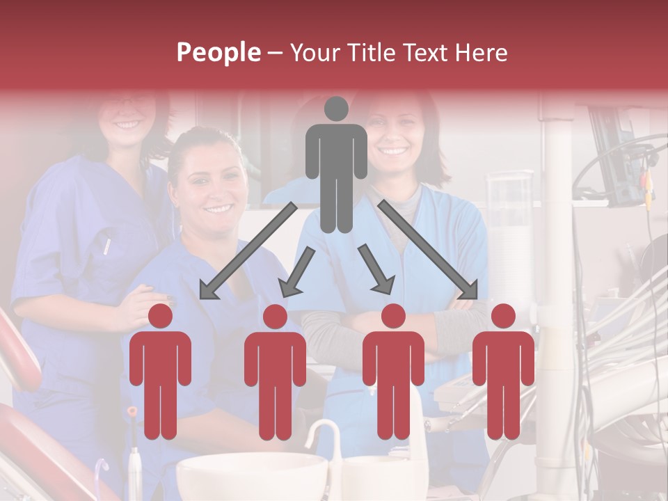 A Group Of Women In Scrubs Standing Next To Each Other PowerPoint Template