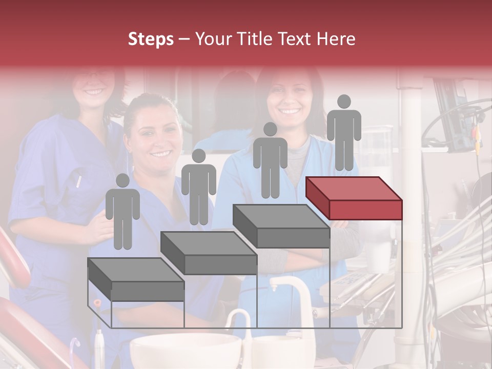 A Group Of Women In Scrubs Standing Next To Each Other PowerPoint Template