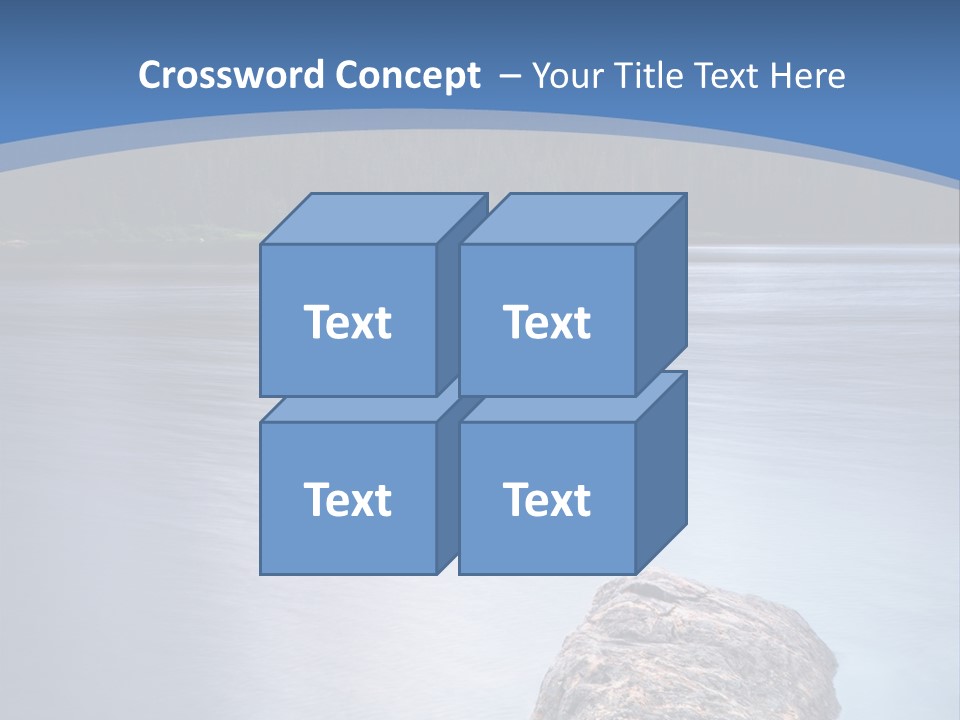 A Lake With Rocks In The Water And Mountains In The Background PowerPoint Template