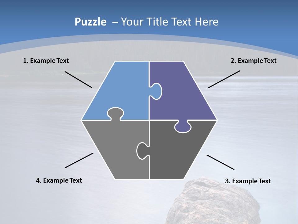 A Lake With Rocks In The Water And Mountains In The Background PowerPoint Template