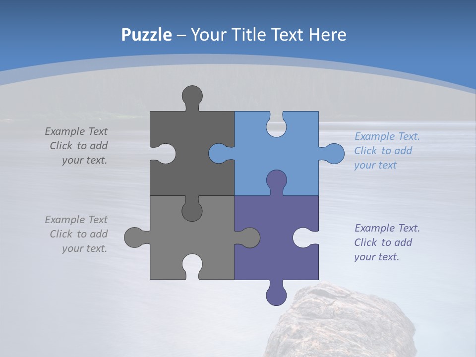 A Lake With Rocks In The Water And Mountains In The Background PowerPoint Template