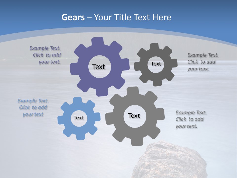 A Lake With Rocks In The Water And Mountains In The Background PowerPoint Template