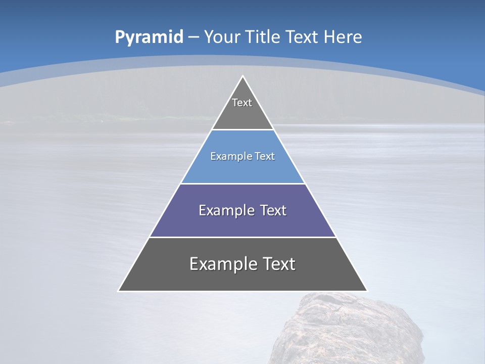 A Lake With Rocks In The Water And Mountains In The Background PowerPoint Template