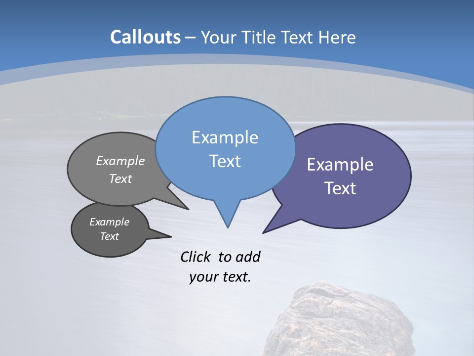 A Lake With Rocks In The Water And Mountains In The Background PowerPoint Template