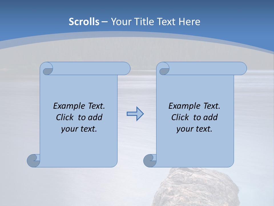 A Lake With Rocks In The Water And Mountains In The Background PowerPoint Template