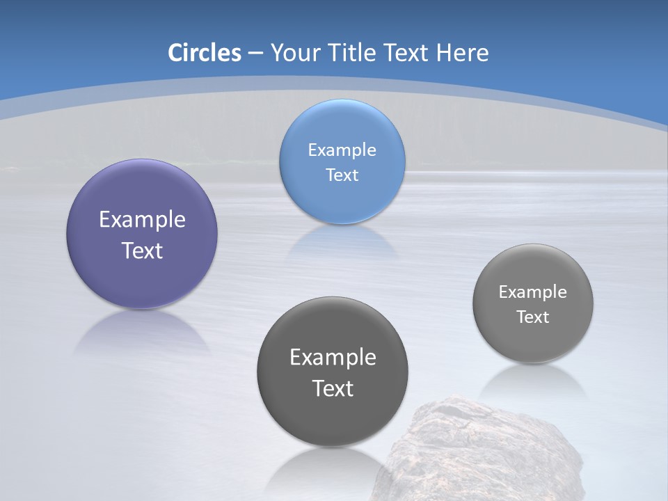 A Lake With Rocks In The Water And Mountains In The Background PowerPoint Template