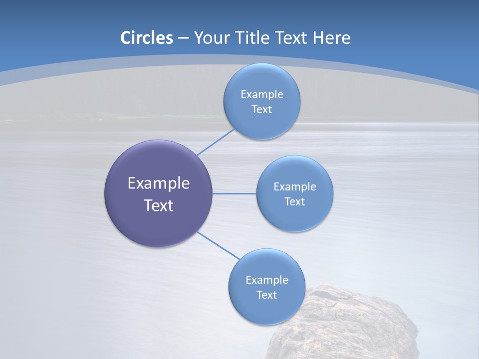 A Lake With Rocks In The Water And Mountains In The Background PowerPoint Template