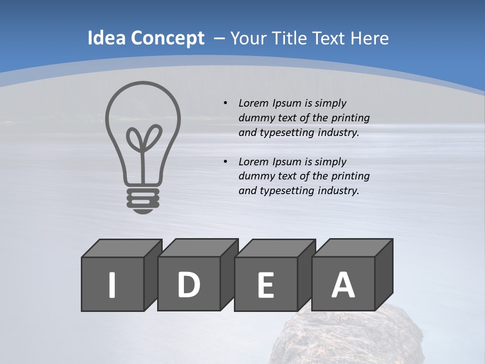 A Lake With Rocks In The Water And Mountains In The Background PowerPoint Template