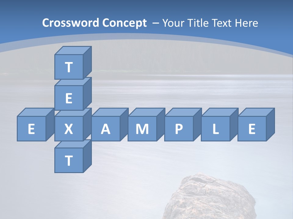 A Lake With Rocks In The Water And Mountains In The Background PowerPoint Template